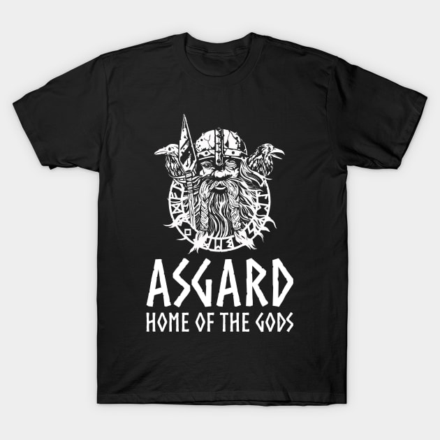 Asgard - Medieval Norse Mythology Viking God Odin T-Shirt by Styr Designs